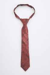 Junior Burgundy Paisley Tie